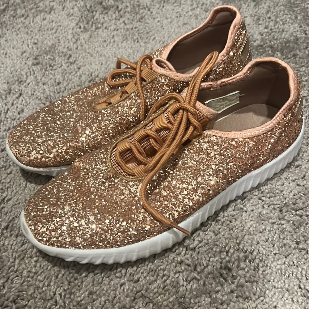 Rose gold sneakers